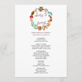 OOGST HERFST POMPOEN KRANS THANKSGIVING DINER MENU