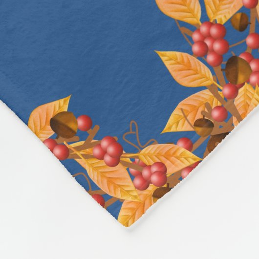 Oogst Herfst Wreaten Pattern Custom Fleece Blanket (Hoek)