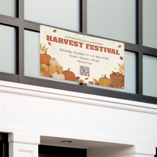 Oogst Herfstfeest Spandoek (Buitenkant Gebouw)