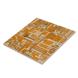 Oogst Hues Abrikoos Mozaïek Patroon Tegeltje