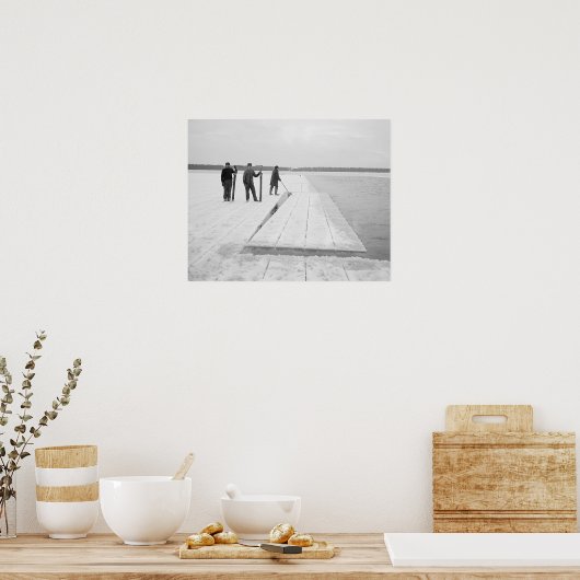 Oogst Ice Blocks, 1906.  foto Poster (Keuken)