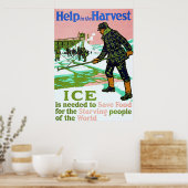 Oogst Ice ~ Wereldoorlog 1 Adverteren. Poster (Keuken)