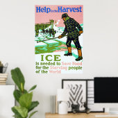 Oogst Ice ~ Wereldoorlog 1 Adverteren. Poster (Thuiskantoor)