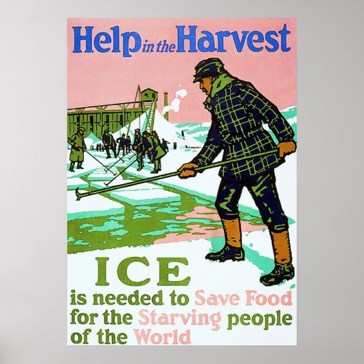 Oogst Ice ~ Wereldoorlog 1 Adverteren. Poster (Voorkant)