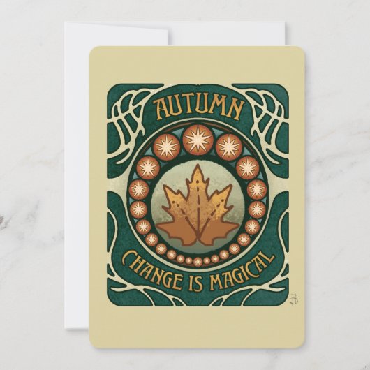 Oogst in de herfst, dinerparty kaart (Voorkant)