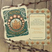 Oogst in de herfst, dinerparty kaart