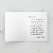 Oogst in de herfst - Pompoen, Bloemen en Kaarsen  Kaart (Binnen)