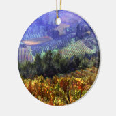 Oogst in de wijngaard keramisch ornament (Links)