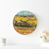 Oogst in La Crau, met Montmajour... Grote Klok (Huis)