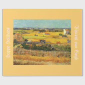 Oogst in La Crau, met Montmajour in de Backgro Cadeaupapier (Vlak)