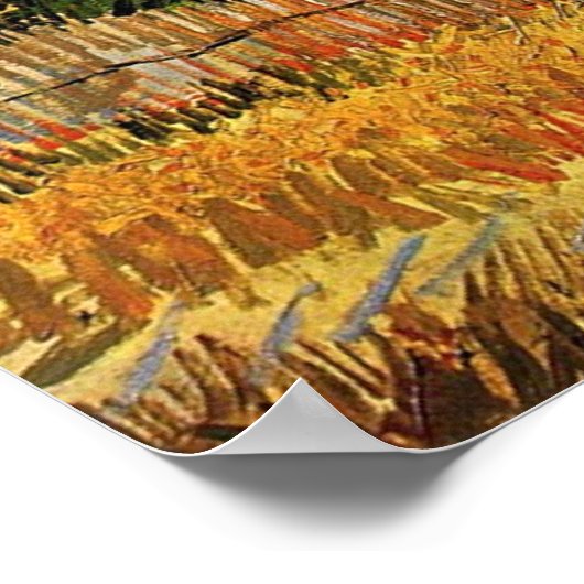 Oogst in La Crau, met Montmajour... Poster (Hoek)