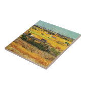 Oogst in La Crau, met Montmajour... Tegeltje (Zijkant)