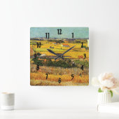 Oogst in La Crau, met Montmajour... Vierkante Klok (Huis)