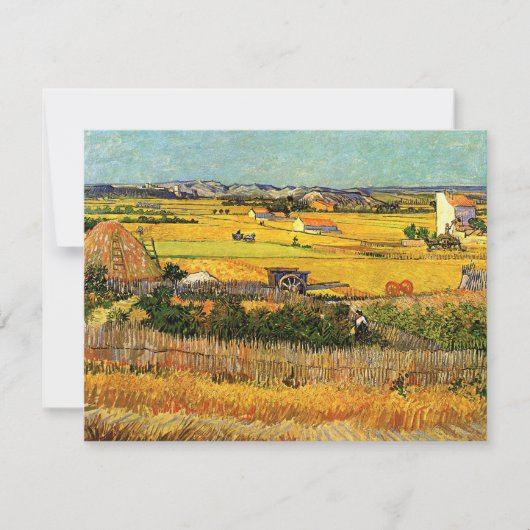 Oogst in La Crau, Montmajour door Vincent van Gogh (Voorkant)