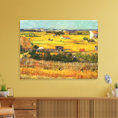 Oogst in La Crau, Montmajour door Vincent van Gogh Canvas Afdruk (Insitu (Woonkamer))