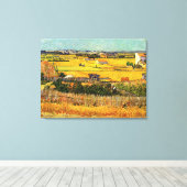 Oogst in La Crau, Montmajour door Vincent van Gogh Canvas Afdruk (Insitu (Houten vloer))
