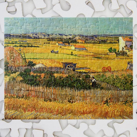 Oogst in La Crau, Montmajour door Vincent van Gogh Legpuzzel