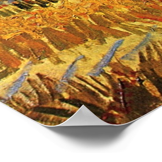 Oogst in La Crau, Montmajour door Vincent van Gogh Poster (Hoek)