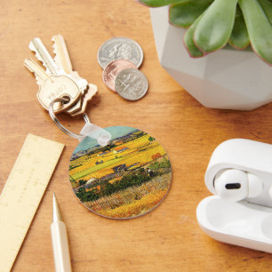 Oogst in La Crau, Montmajour door Vincent van Gogh Sleutelhanger