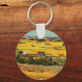 Oogst in La Crau, Montmajour door Vincent van Gogh Sleutelhanger (Voorkant)