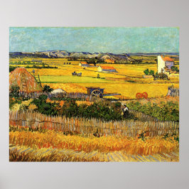 Oogst in La Crau (van Gogh) Poster