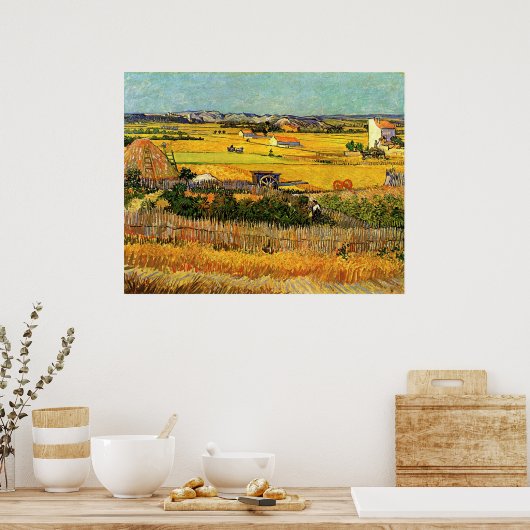 Oogst in La Crau - van Gogh Poster (Keuken)