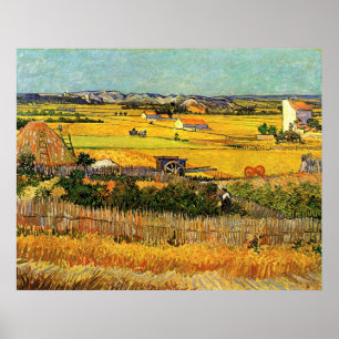 Oogst in La Crau - van Gogh Poster
