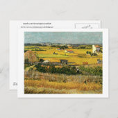 Oogst in La Crau, Vincent Van Gogh Briefkaart (Voorkant / Achterkant)