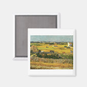 Oogst in La Crau, Vincent Van Gogh Magneet (Voorkant / Achterkant)