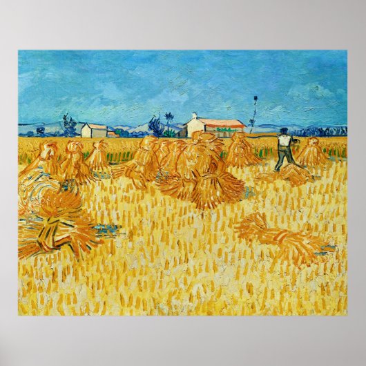 Oogst in Provence door Vincent Van Gogh Poster (Voorkant)
