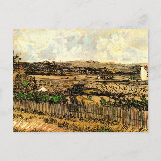 Oogst in Provence Montmajour door Vincent van Gogh Briefkaart (Voorkant)
