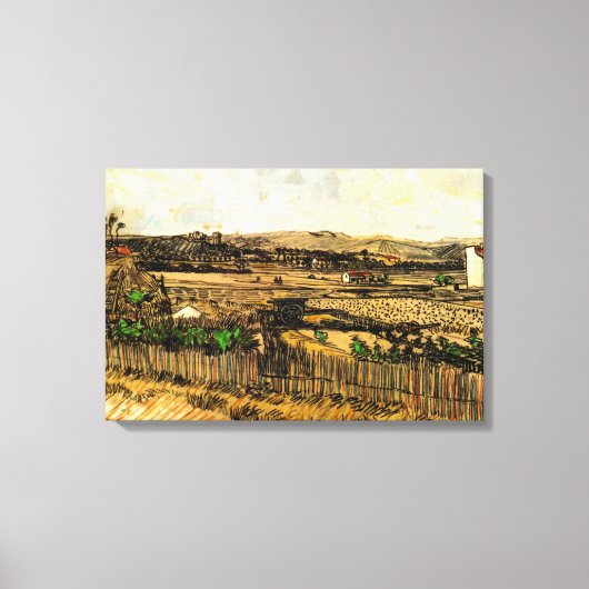 Oogst in Provence Montmajour door Vincent van Gogh Canvas Afdruk (Voorkant)