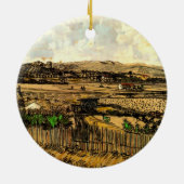 Oogst in Provence Montmajour door Vincent van Gogh Keramisch Ornament (Achterkant)