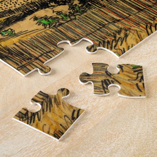 Oogst in Provence Montmajour door Vincent van Gogh Legpuzzel (Zijkant)