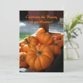 Oogst Invitation- mini pumpkins Kaart (Staand voorkant)
