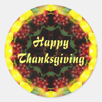 Oogst Kaleidoscoop Thanksgiving Ronde Sticker