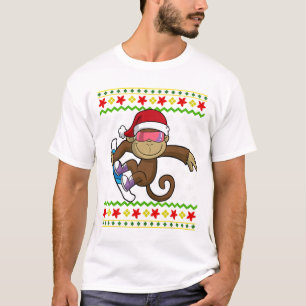 Oogst-kerstapen Snowboarding Snowboard Snowb T-shirt