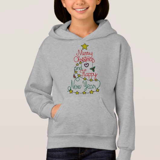 Oogst-kerstfeest Hoodie Jumper sweatshirt voor vro (Voorkant)