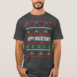 Oogst-kerstfeestjes met hockey-Feestdagen Happy Ho T-shirt