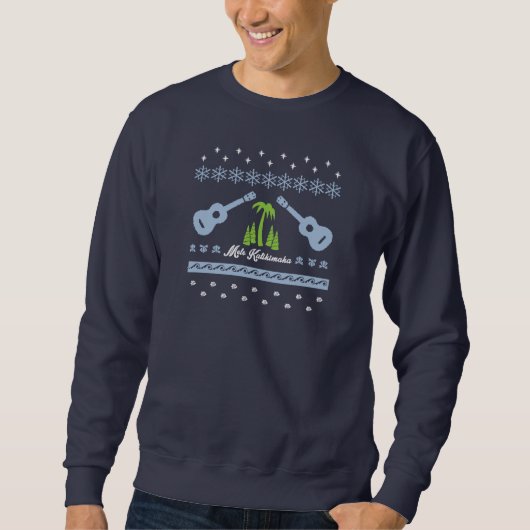 Oogst-kerstshirt - Ukuleles Trui (Voorkant)