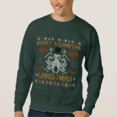 Oogst-kerstSweater Top Hat Octopus Sweatshirt (Voorkant)