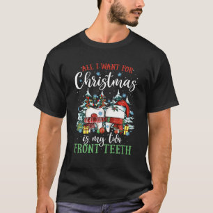 Oogst-kersttanden Tooth Dentist Dental Hygienis T-shirt