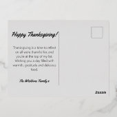 Oogst Kitten Sinaasappel Kat Pompoen Thanksgiving Folie Feestdagen Briefkaart (Achterkant)