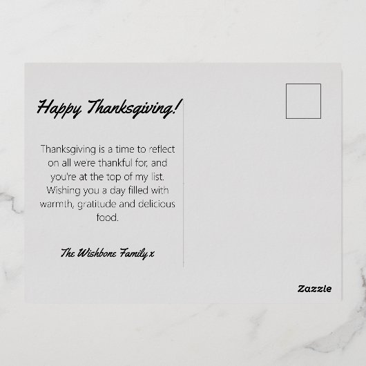 Oogst Kitten Sinaasappel Kat Pompoen Thanksgiving Folie Feestdagen Briefkaart (Achterkant)