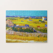Oogst landschap met Blue Cart Vincent Van Gogh Legpuzzel (Horizontaal)