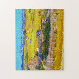 Oogst landschap met Blue Cart Vincent Van Gogh Legpuzzel