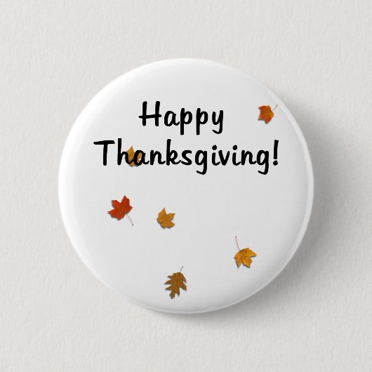 Oogst Leaves Ronde Button 5,7 Cm (Voorkant)