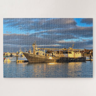 Oogst Maan boot, jachthaven, Robe, Zuid-Australië Legpuzzel