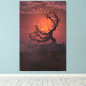 Oogst Maan (Portret) Canvas Afdruk (Insitu (Houten vloer))