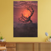 Oogst Maan (Portret) Canvas Afdruk (Insitu (Woonkamer))